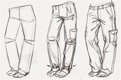 Pants Drawing Reference and Sketches for Artists