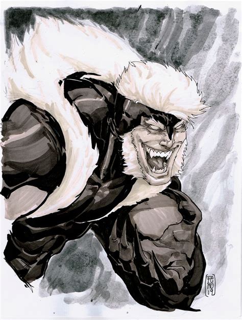 Sabertooth commission by Fpeniche on DeviantArt | Sabertooth, Bristol board, Comic art