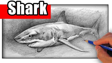 How to Draw a Shark with Pencil - YouTube