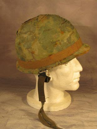 TrafalgarAntiques - Vietnam Period M1 Camouflage Combat Helmet US Army Issue Dated 1969