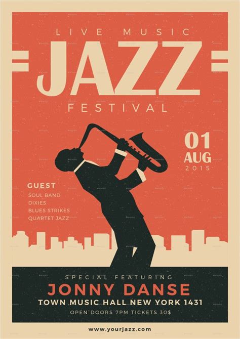 Old Jazz Festival Poster | Jazz poster, Music festival poster, Music poster design