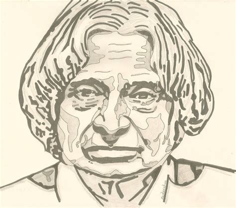 A P J ABDUL KALAM | Person sketch, Portrait, Male sketch