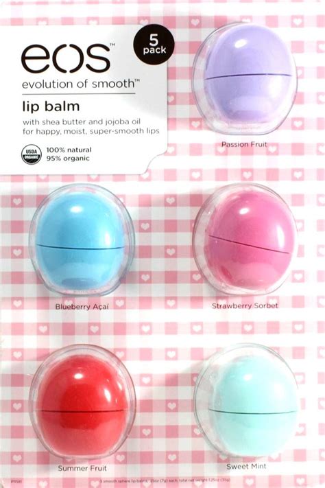 EOS Lip Balm 5-Pack Fruit Flavors! | Organic lip balm, Lip balm, Eos ...