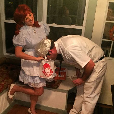 Wendy and Colonel Sanders Couples Halloween Costume