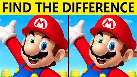 Only TRUE GENIUS can FIND THE DIFFERENCE! | 100% FAIL | MARIO PICTURE PUZZLE - YouTube