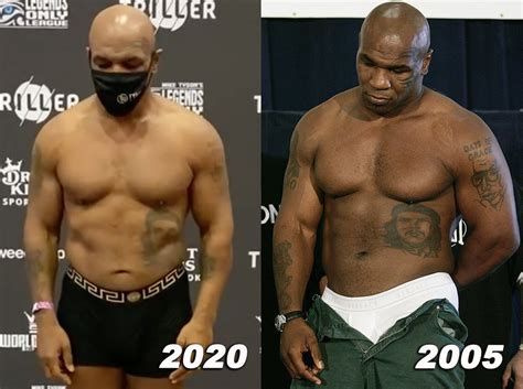 Side-by-side pic: Check out Mike Tyson body 15 years removed from last fight - MMAmania.com