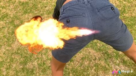 My friend farts fire lol - YouTube