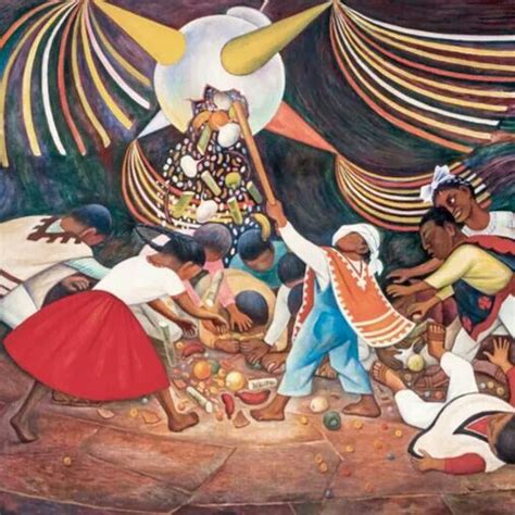 La Piñata, mural de Diego Rivera | Diego rivera, Diego rivera art ...