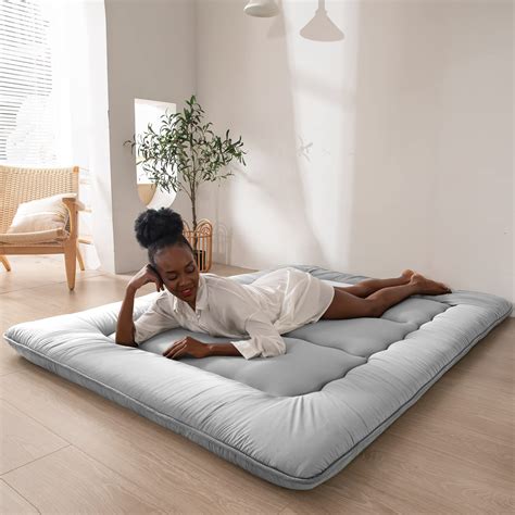 MAXYOYO Japanese Floor Mattress Futon Mattress, Thicken Daybed Futon Roll Up Guest Mattress ...