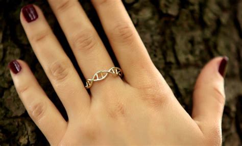 DNA Ring Jewelry Silver Ring 3D Printed DNA Ring