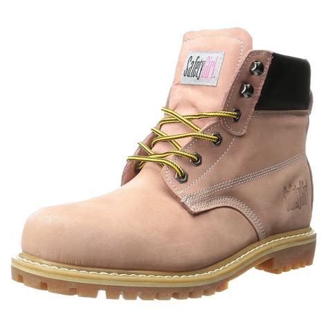 Safety Girl Steel Toe Work Boots Light Pink Personal Protective ...