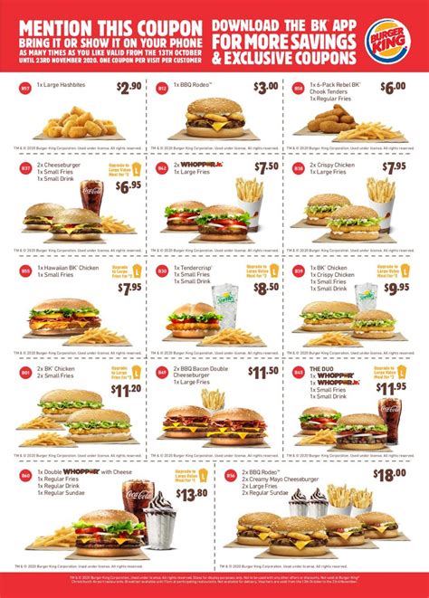 DEAL: Burger King Coupons valid until 23 November 2020 - Latest BK Coupons - frugal feeds nz