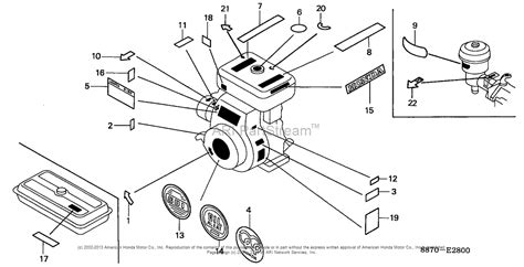 Honda Engines G150 QAF ENGINE, JPN, VIN# G150-1000001 TO G150-2017901 Parts Diagram for LABEL