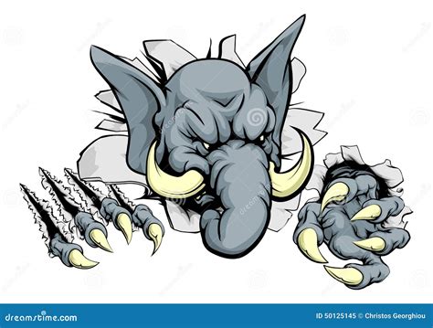 Elephant Ripping through Background Stock Vector - Illustration of ...