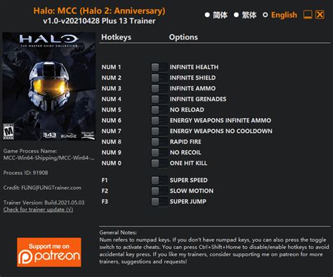 Halo: The Master Chief Collection (Halo 2: Anniversary) Trainer - FLiNG ...