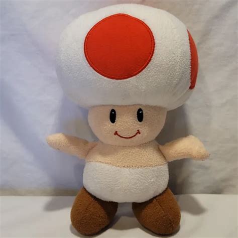 SUPER MARIO BROS Toad Plush 8" Red Nintendo Stuffed Toy Mushroom No Clothes £7.63 - PicClick UK