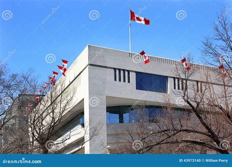 Canada Flags Embassy Pennsylvania Ave Washington DC Stock Photo - Image of canadian, government ...