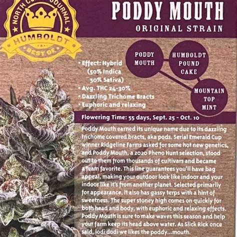 Humboldt Seed Company - PODDY MOUTH - 10 Feminized Seeds - Gaslamp Seeds