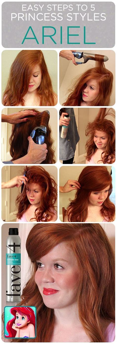 Ariel Hair Tutorial: 5 Easy Princess Styles #disney #princess # ...