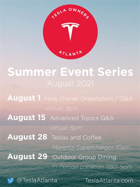 Introducing our Summer Event Series! - Engage Tesla