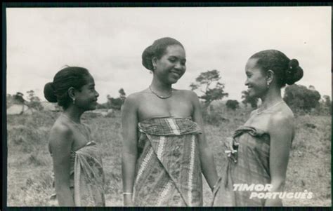 East Timor EthnicLautem Girls with Sarong Dress original c1950s Photo postcard | eBay