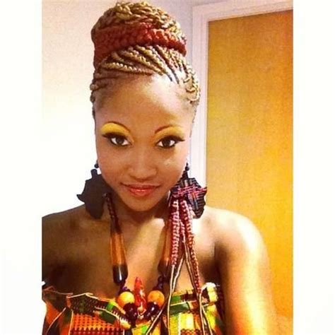 Sierra Leone woman | Up hairstyles, Braids, Hair wrap