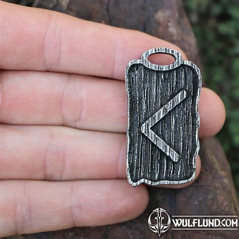 KENAZ - Rune Pendant, zinc rune pendants amulets and talismans, Jewelry - bronze, zinc ...