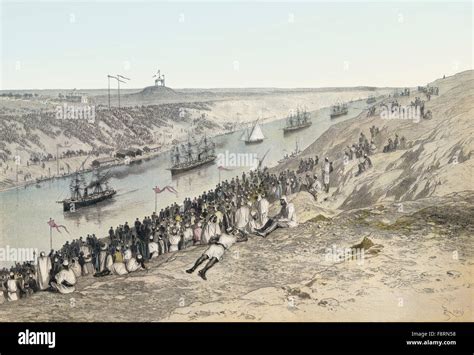 The opening the Suez Canal, on 17 November 1869 Stock Photo - Alamy