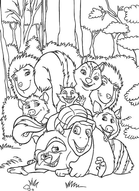 Coloring Animals from the movie Over the hedge picture