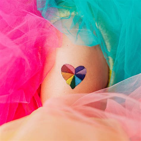 Rainbow Heart Tattoo