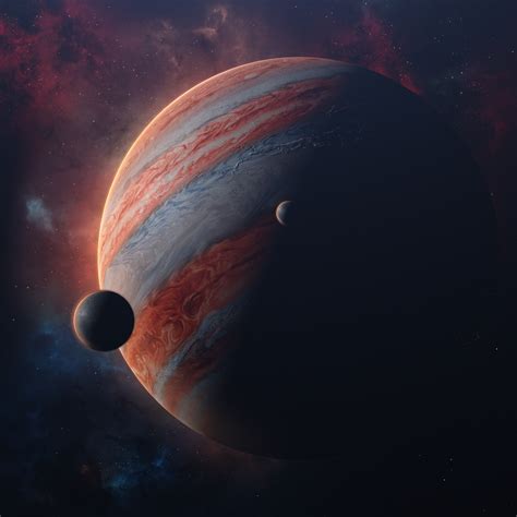 Jupiter Wallpaper 4K, Moons of , Solar system, Planet