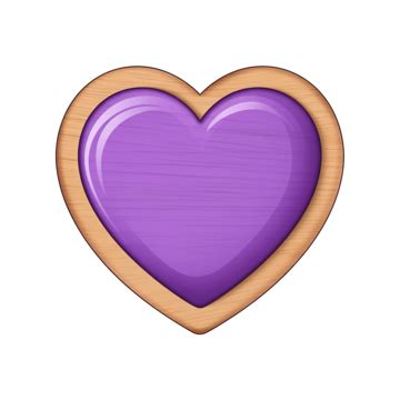 Purple Cartoon Heart Button, Heart Clipart, Cartoon Clipart, Button Clipart PNG Transparent ...