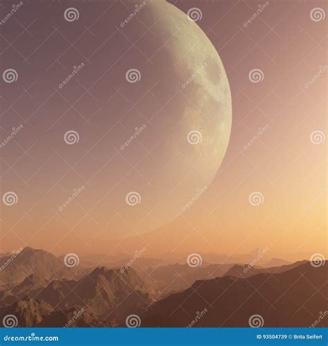 3d Rendered Space Art: Alien Planet Stock Illustration - Illustration ...