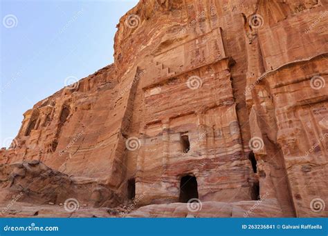 The Silk Tomb of the Royal Tombs of Petra Archaeological Site Stock ...