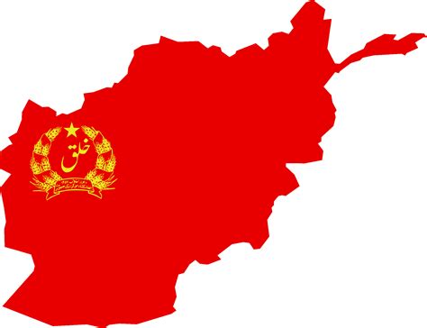 Flag Map Of The Democratic Republic Of Afghanistan Clipart - Full Size Clipart (#3153327 ...