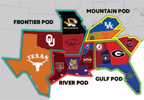 Here's how I'd map the SEC's pods | SEC Rant