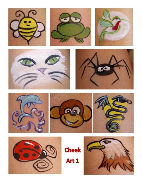 Easy Face Paint Templates
