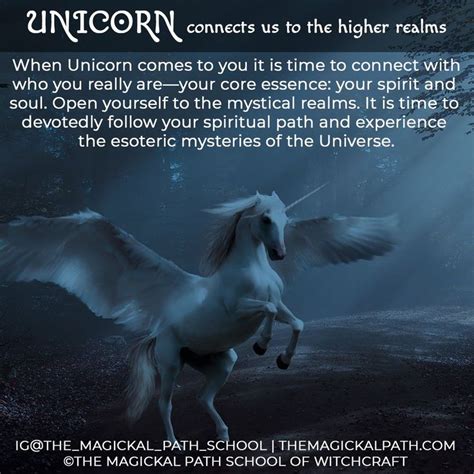 UNICORN SPIRIT: Unicorn is a symbol of purity, innocence, faith, intuition and enchantment. It ...