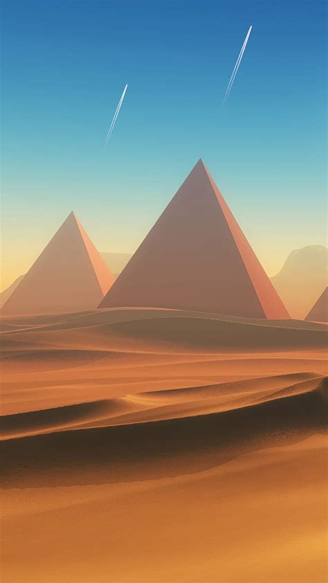 5120x2880px, 5K free download | Desert Pyramid, blue, brown, color, desert, draw, egypt, pyramid ...