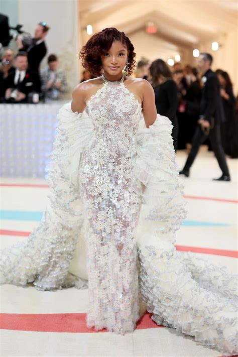 Halle Bailey's Ruffled Cape at the Met Gala Is Sheer Perfection