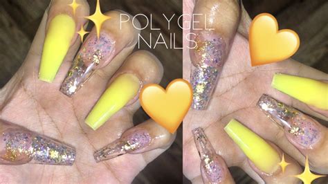 HOW TO: GLITTER POLYGEL NAILS TUTORIAL | POLYGEL NAILS USING FULL COVER ...