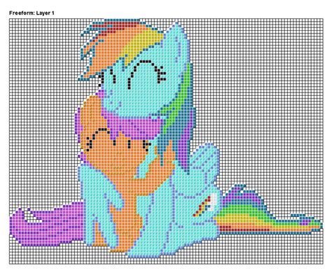 Rainbow Dash Hugging Scootaloo Pixel Art Design by xxchippy13xx on DeviantArt | Pixel art design ...