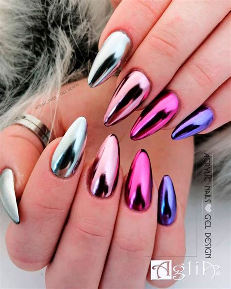 The Best 32 Chrome Nails to Copy in 2023 | Stylish Belles | Manicura de ...