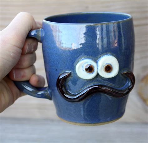 Mustache Mugs for Him. Funny Handlebar Mustache Face Mug. Beer | Etsy | Mugs, Handlebar mustache ...