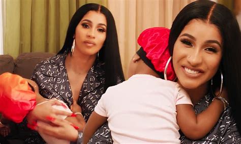 Cardi B is a loving mother as she cradles Kulture while candidly ...