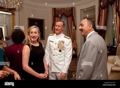 The Evening Parade guest of honor, Navy Adm. William H. McRaven, U.S. Special Operations Command ...