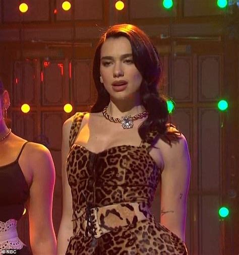 Stunning: Dua Lipa embraced high fashion during her performance on ...