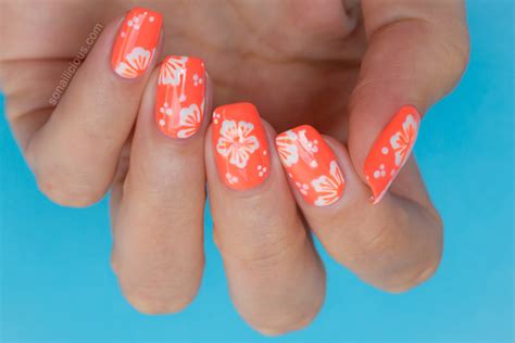 How To Draw Hawaiian Flowers On Nails | Best Flower Site