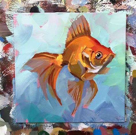 Acrylic Paint of Goldfish.. Drawing by: Teddy Parker.. To get more like our page 2 Heavens Art ...