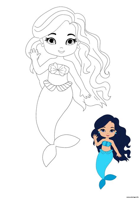 Coloriage Mermaid Princesse - JeColorie.com